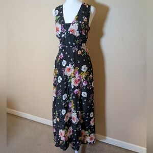 Yumi Kim "Sasha Midi" 100% Silk Floral Dress